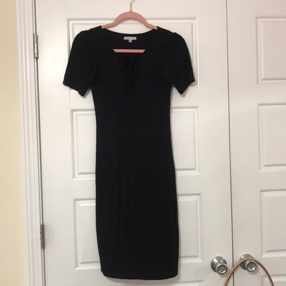 Black fitted dress